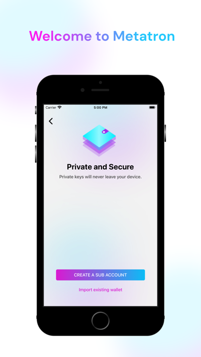 Metatron Wallet Screenshot