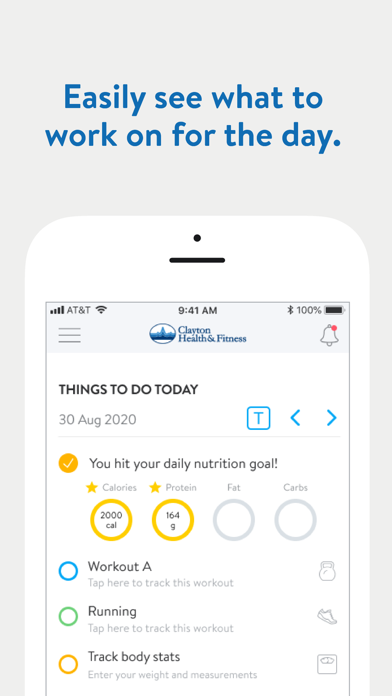Clayton Health and Fitness Screenshot