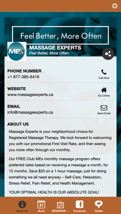 Massage Experts Screenshot