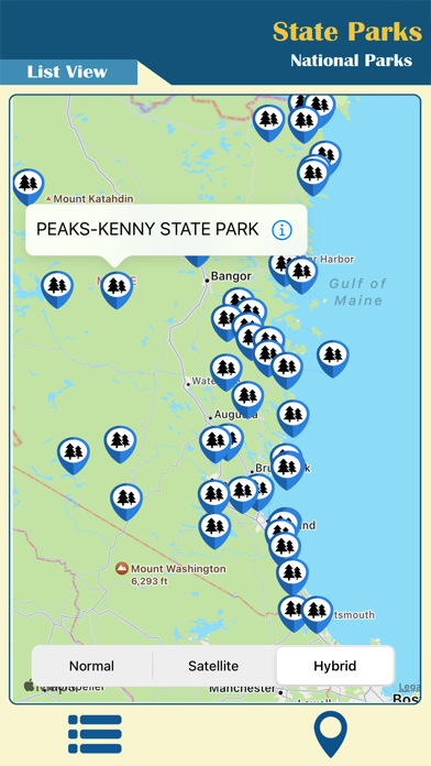 Maine State Park Guide Screenshot