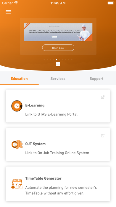 UTAS Mobile App Screenshot