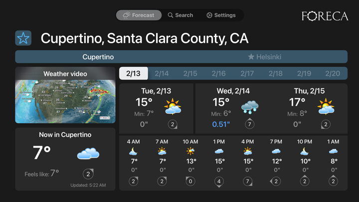 Screenshot #2 pour Foreca Weather
