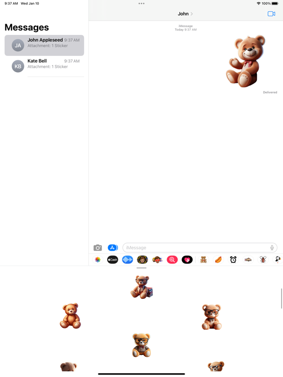 Screenshot #6 pour Teddy Bear Stickers App
