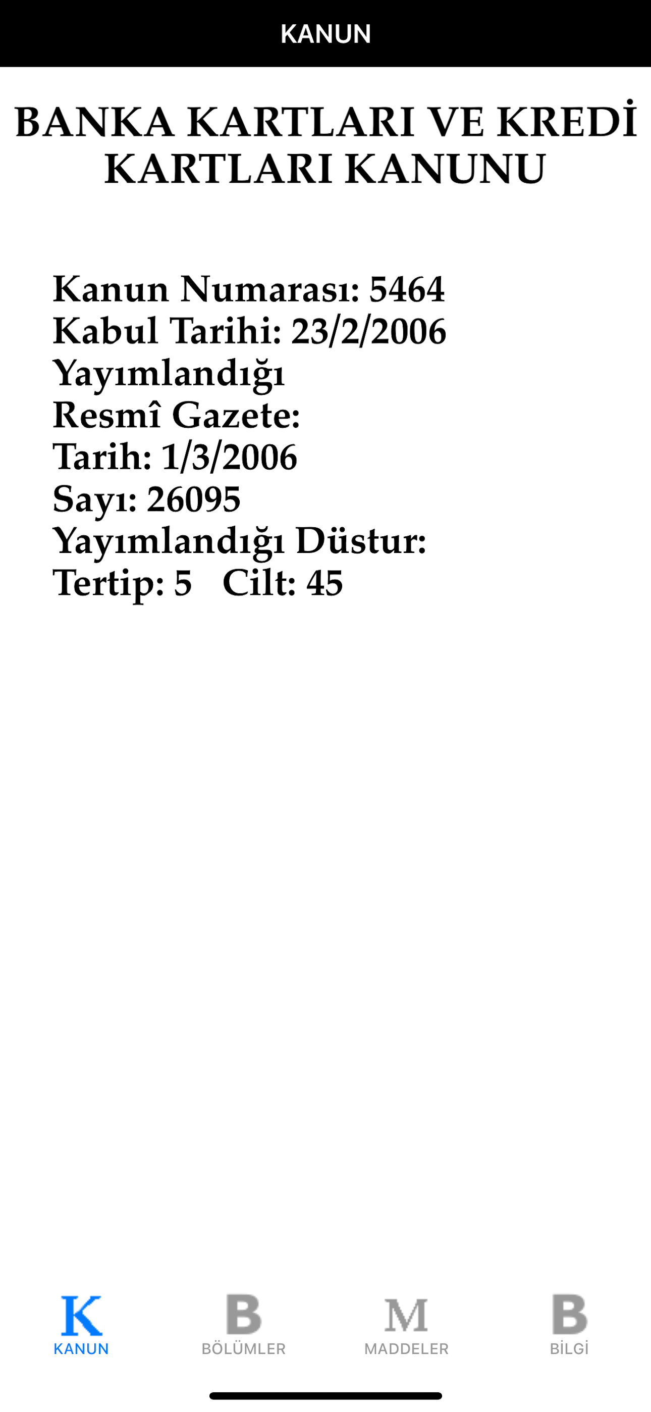 BANKA VE KREDi KARTLARI KANUNU