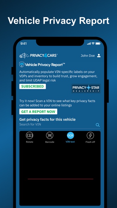 Privacy4Cars: delete car data Screenshot