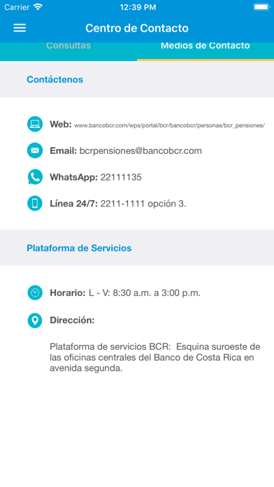 BCR Pensiones Screenshot