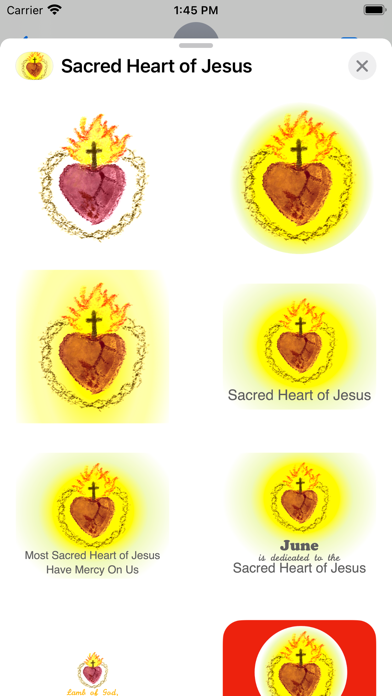 Sacred Heart of Jesus stickers Screenshot