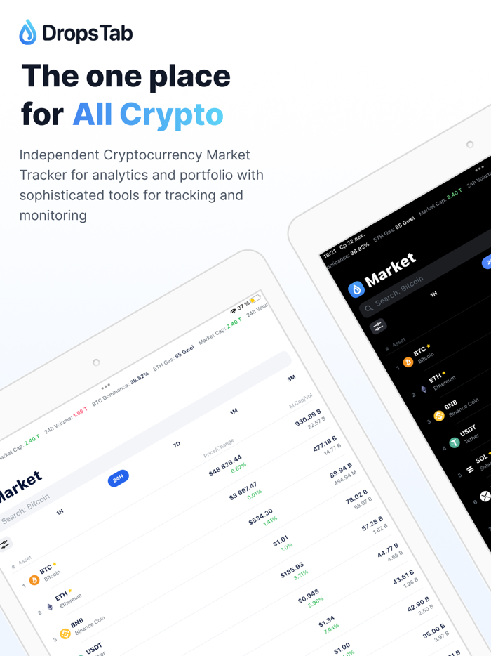 DropsTab Crypto and Portfolio