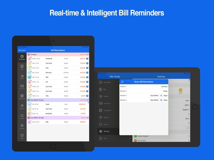 Bills Monitor Pro for iPad