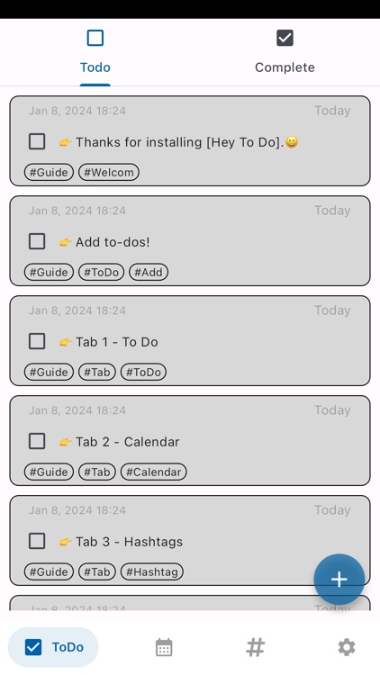 Hey To Do: Calendar,Hashtag
