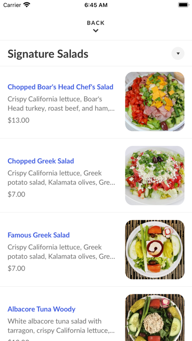 Woody's Famous Salads Screenshot