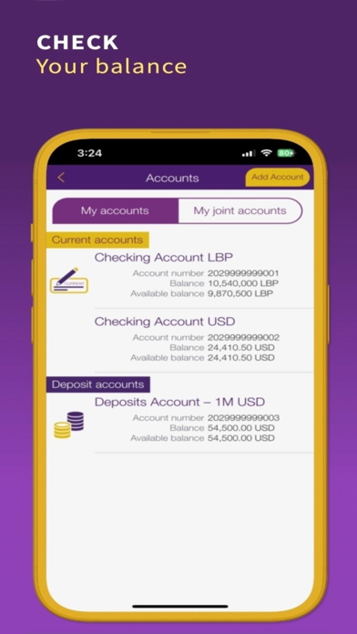 Byblos Bank Mobile Banking Screenshot