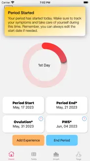 period dates iphone screenshot 2