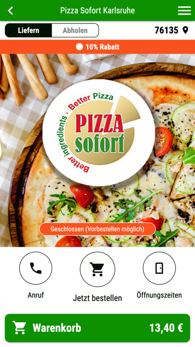 Pizza Sofort Karlsruhe Screenshot