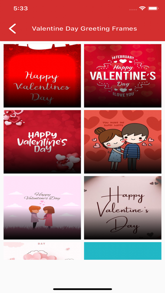 Valentine Day Greeting Frames