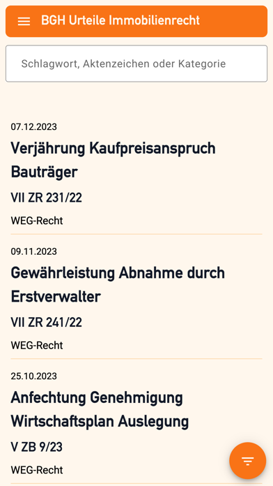 BGH Urteile Screenshot