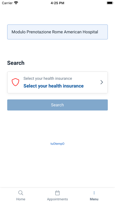 Rome American Hospital Screenshot