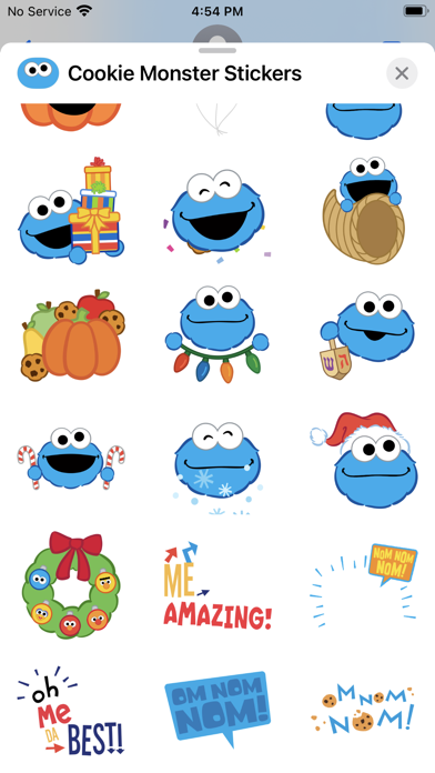 Cookie Monster Stickers Screenshot