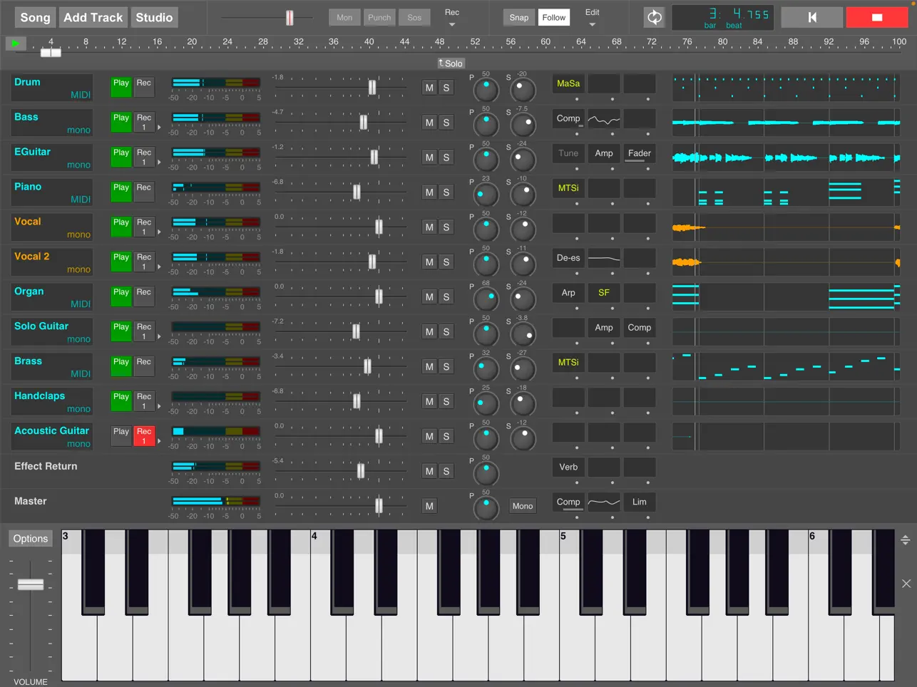 #1. MultitrackStudio for iPad (iOS) Podle: Giel Bremmers