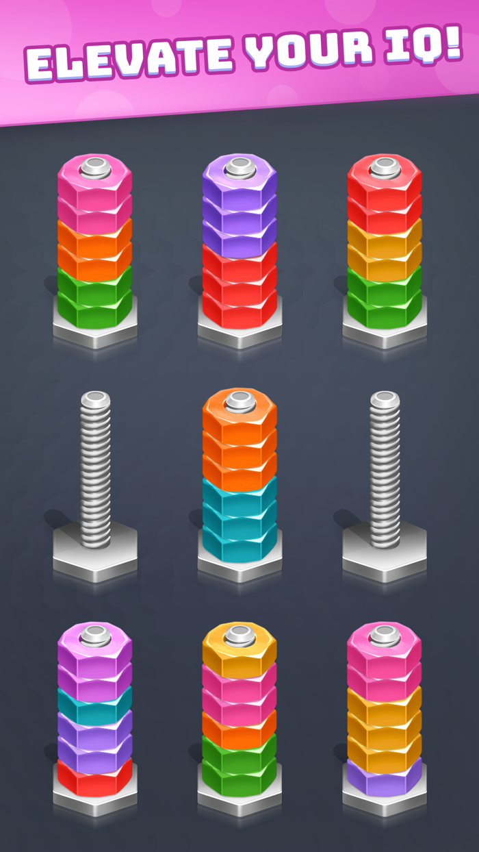 Nuts  Bolts - Screw Sort 3d