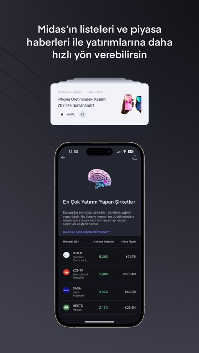 Midas: Borsa Hisse Alım Satım Screenshot