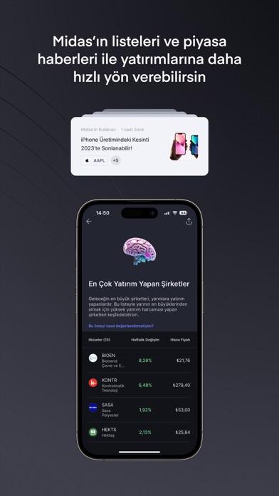 Midas: Borsa Hisse Alım Satım Screenshot