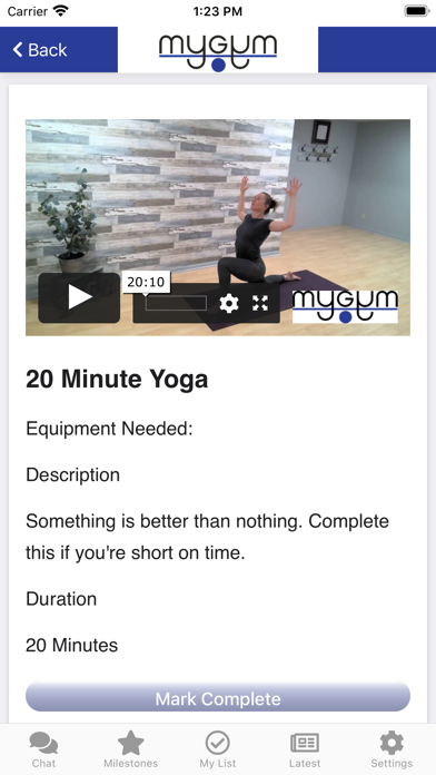 MyGym Balance Screenshot