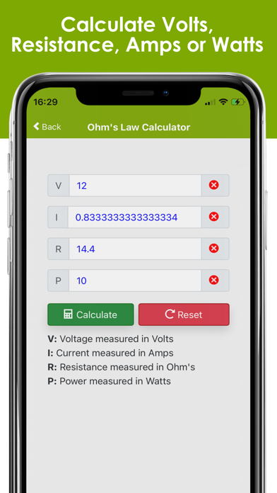 Ohms Law Screenshot