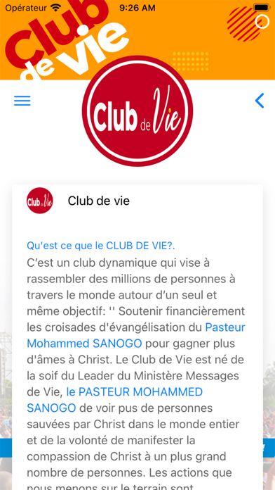 Club de vie Screenshot