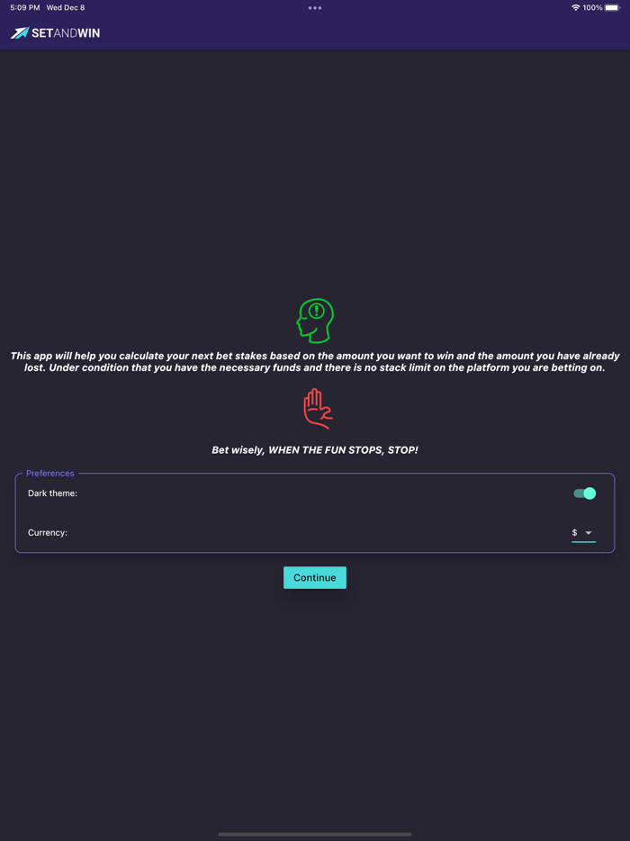 SetAndWin. Bets calculator