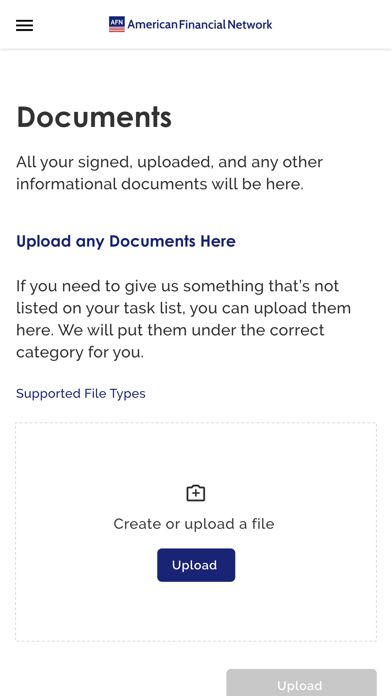 AFN Borrower Portal Screenshot