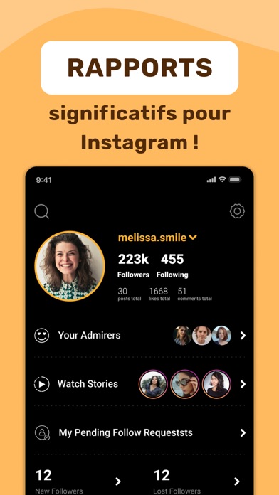Screenshot #1 pour UNFO: Rapports pour Instagram