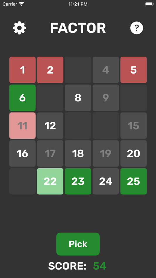 #5. Factor! (iOS) By: Samuel Gauck