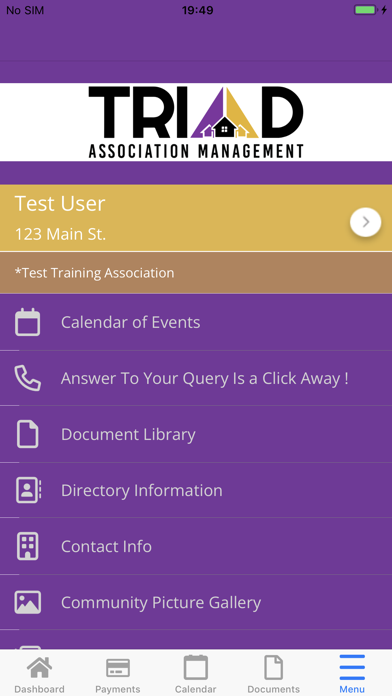TRIAD Homeowner App Screenshot