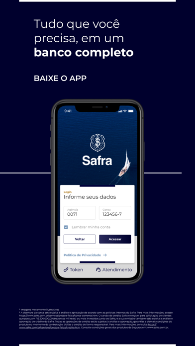 Safra: Conta e Investimentos Screenshot