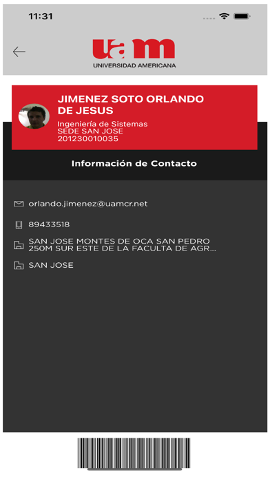 Universidad Americana Screenshot