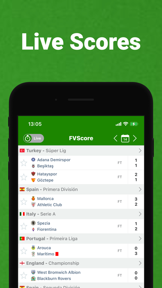 Live Scores & Stats - FVScore - 2.19 - (iOS)