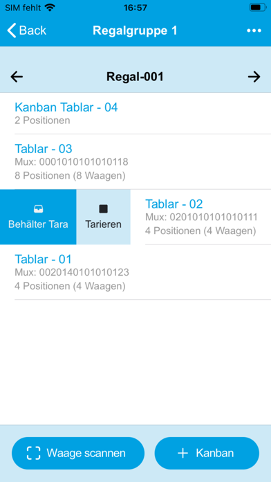 Wiegand App Screenshot