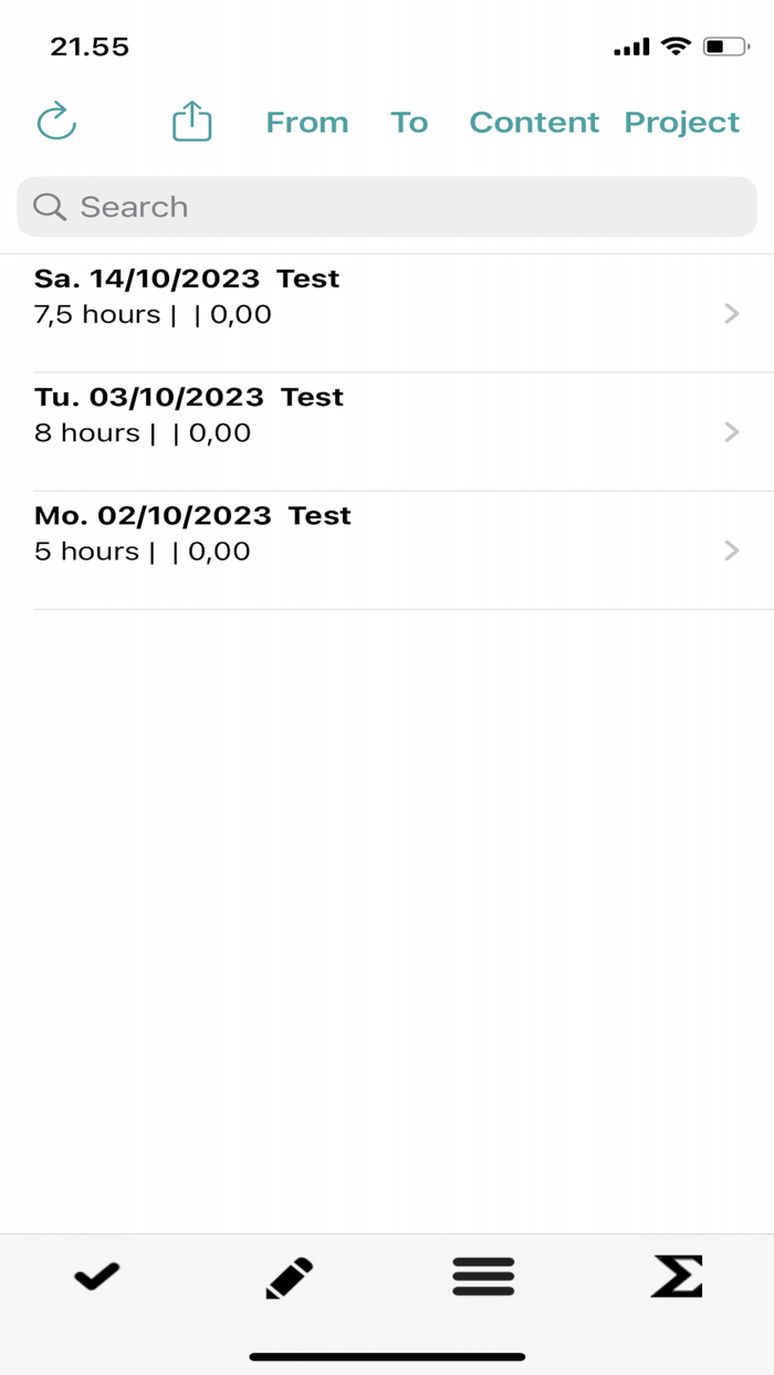 Time Recording - Entry