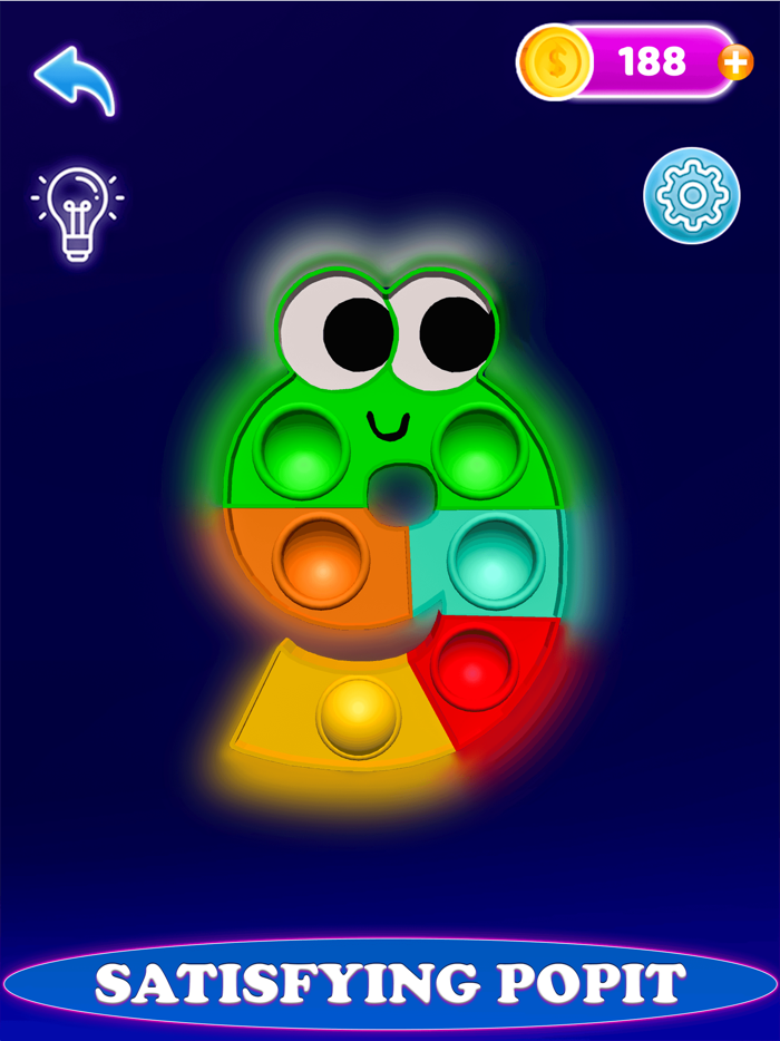 Pop It Neon 3D Antistress Toys