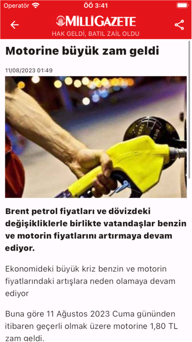 Milli Gazete Avrupa Screenshot