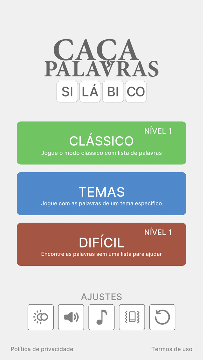 Caça-Palavras Silábico