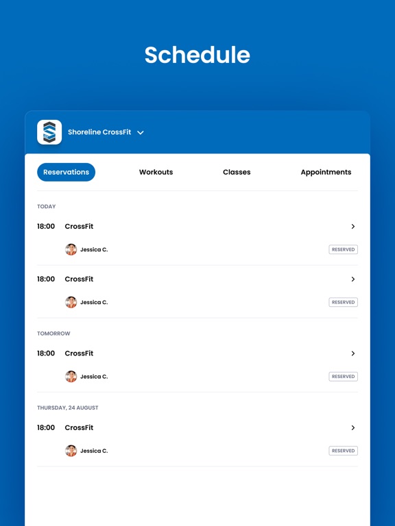 Shoreline CrossFit iPad screenshot 3 - Health & Fitness app