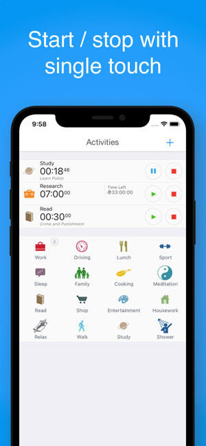aTimeLogger Time Tracker Screenshot
