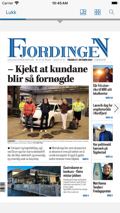 Fjordingen eAvis Screenshot