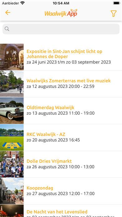 WaalwijkApp Screenshot