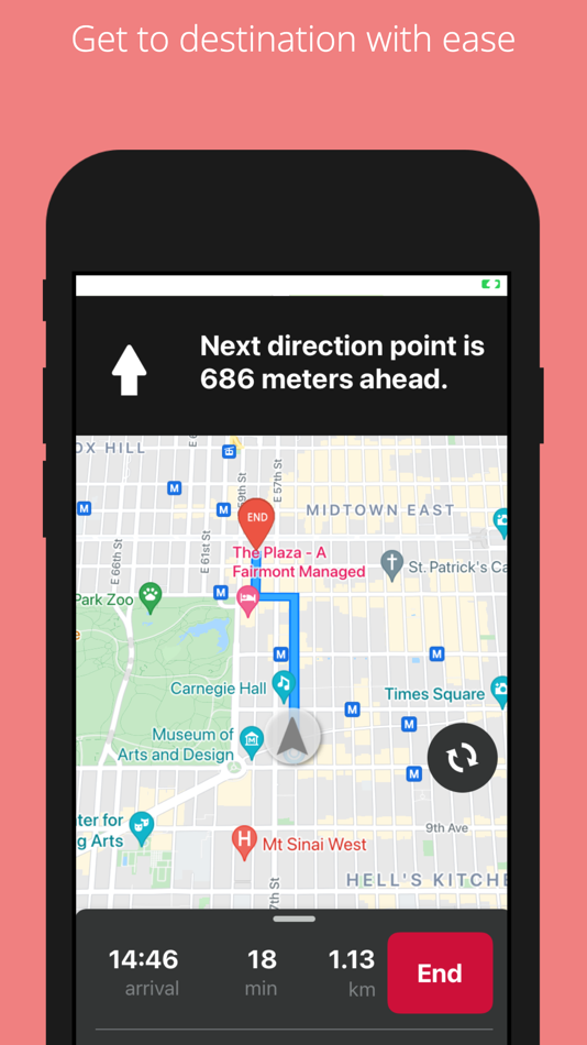 #2. Map, Navigation for Pedestrian (iOS) Podle: Jeonggyu Park