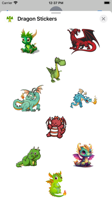 Screenshot #1 pour Dragon Stickers