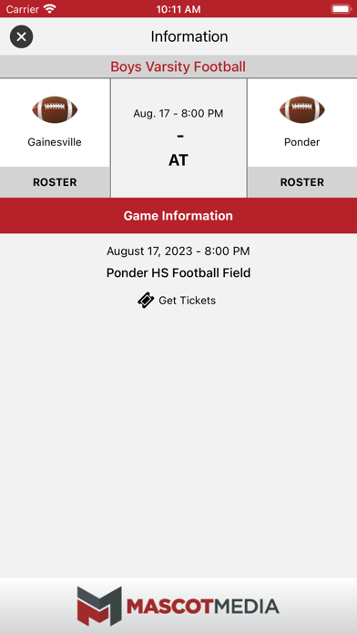 Ponder Lions Athletics Screenshot