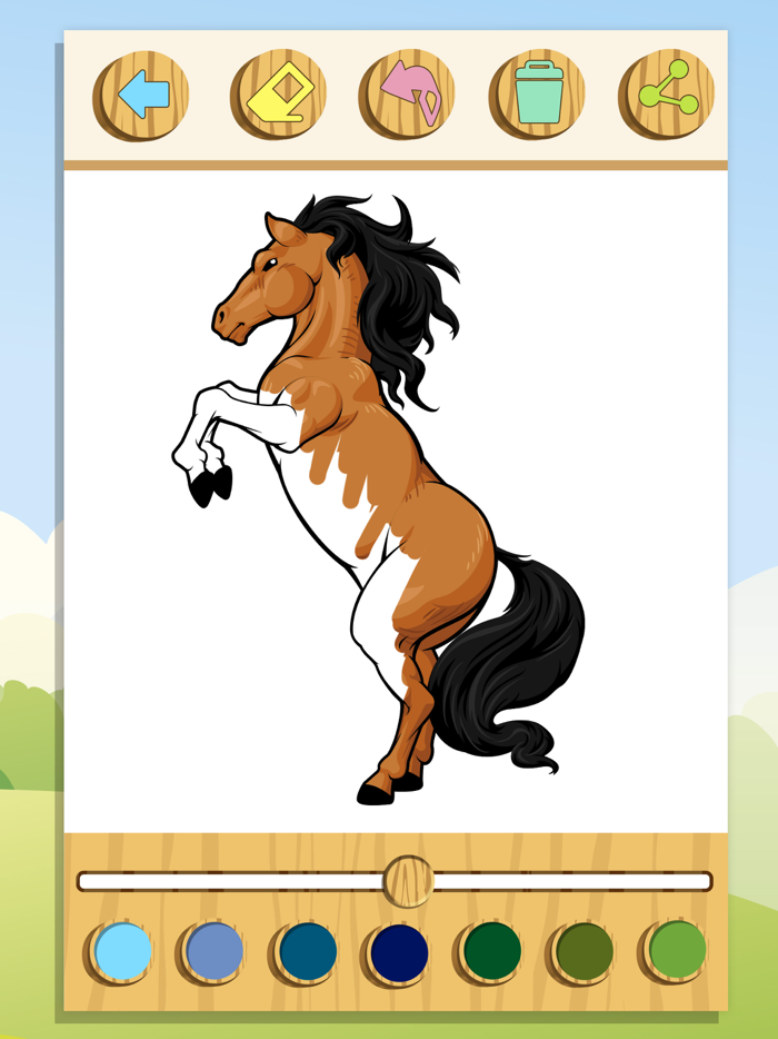 Horses Coloring Book Game